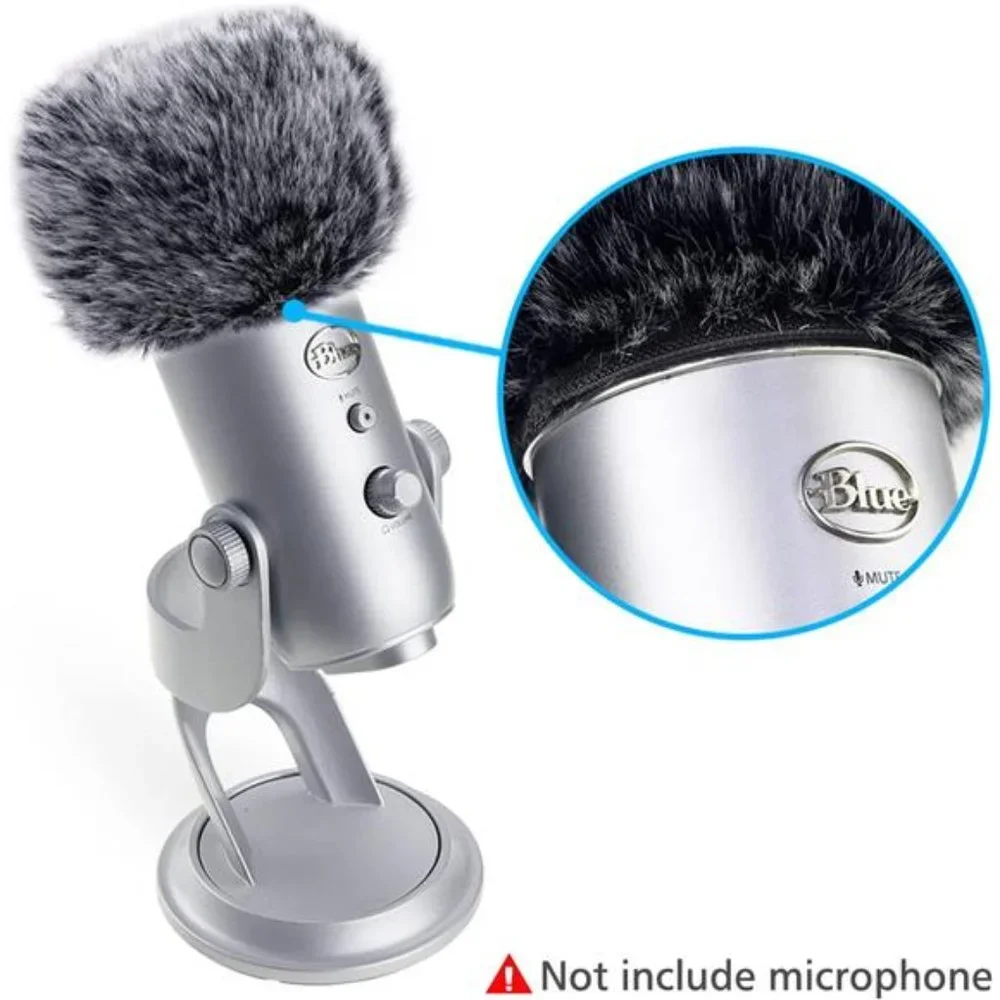 Microphone Furry Windscreen Muff,Perfect Mic Pop Filter Mask Shield for BlueYeti